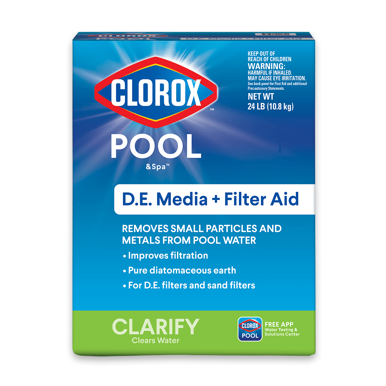 D.E. Media + Filter Aid Clarifiers + Solutions Clorox® Pool&Spa™